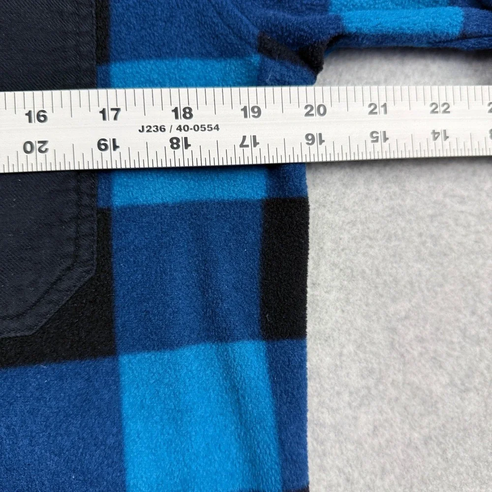 ThirtyTwo Repel Fleece Water Repellent Flannel Shirt Mens M Blue Plaid Snowboard